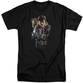 Harry Potter Deathly Hollows Cast Men's 18/1 Tall Cotton Short-Sleeve T-Shirt